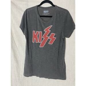 Lucky Brand KISS Gray Short Sleeve Graphic Tee Size Large